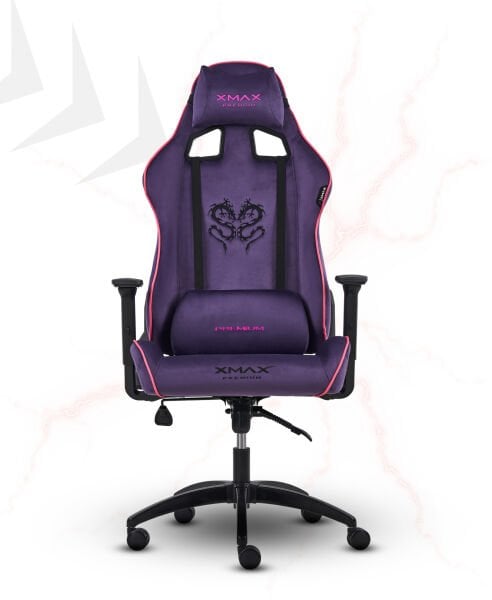 XMAX / Rio Plus Balerion Terletmez Kadife Kumaş Mor Gaming Oyuncu Koltuğu / 120 Kg Taşır