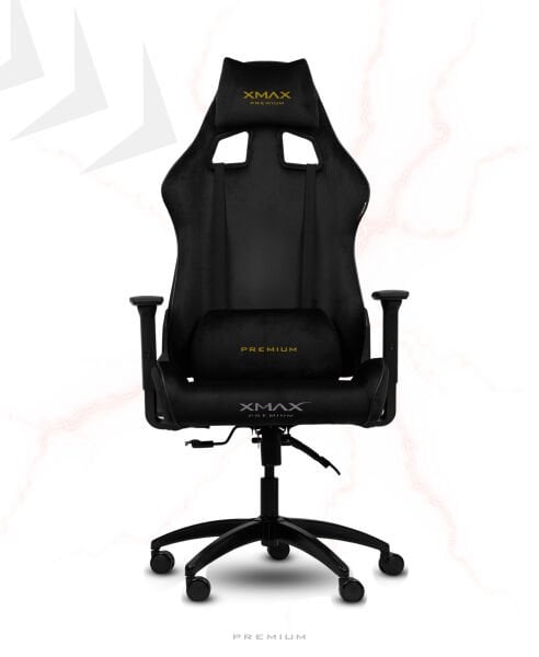 XMAX / Rio Plus Balerion Terletmez Kadife Kumaş Siyah Gaming Oyuncu Koltuğu / 120 Kg Taşır