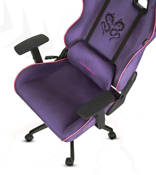 XMAX / Rio Balerion Terletmez Kadife Kumaş Mor Gaming Oyuncu Koltuğu / 120 Kg Taşır