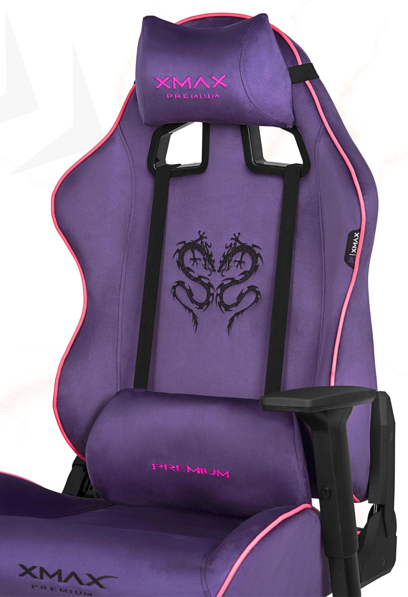 XMAX / Rio Balerion Terletmez Kadife Kumaş Mor Gaming Oyuncu Koltuğu / 120 Kg Taşır