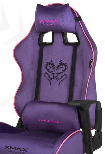 XMAX / Rio Balerion Terletmez Kadife Kumaş Mor Gaming Oyuncu Koltuğu / 120 Kg Taşır