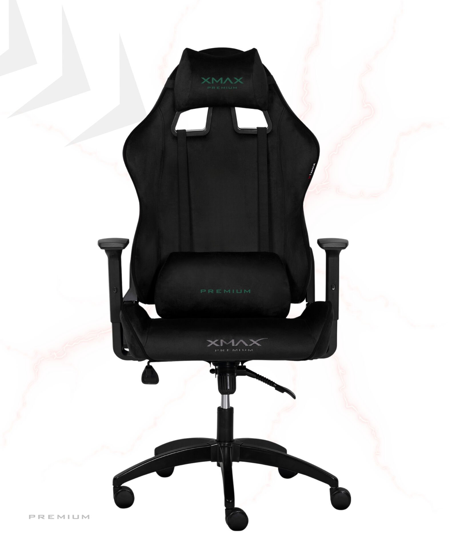 XMAX / Rio Balerion Terletmez Kadife Kumaş Siyah Gaming Oyuncu Koltuğu / 120 Kg Taşır