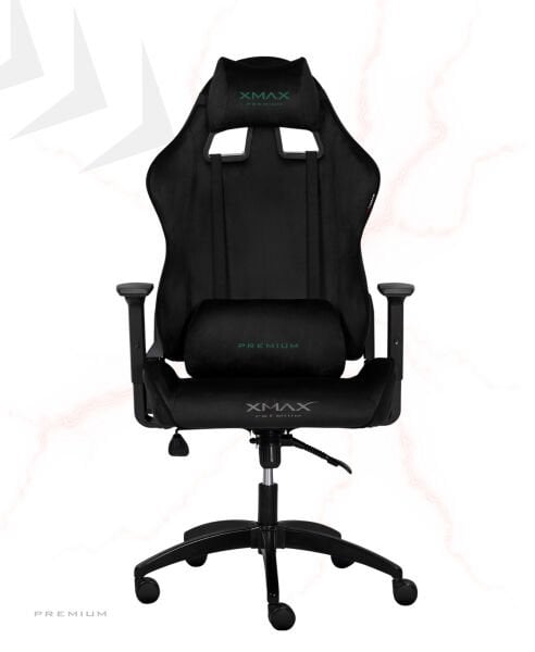 XMAX / Rio Balerion Terletmez Kadife Kumaş Siyah Gaming Oyuncu Koltuğu / 120 Kg Taşır