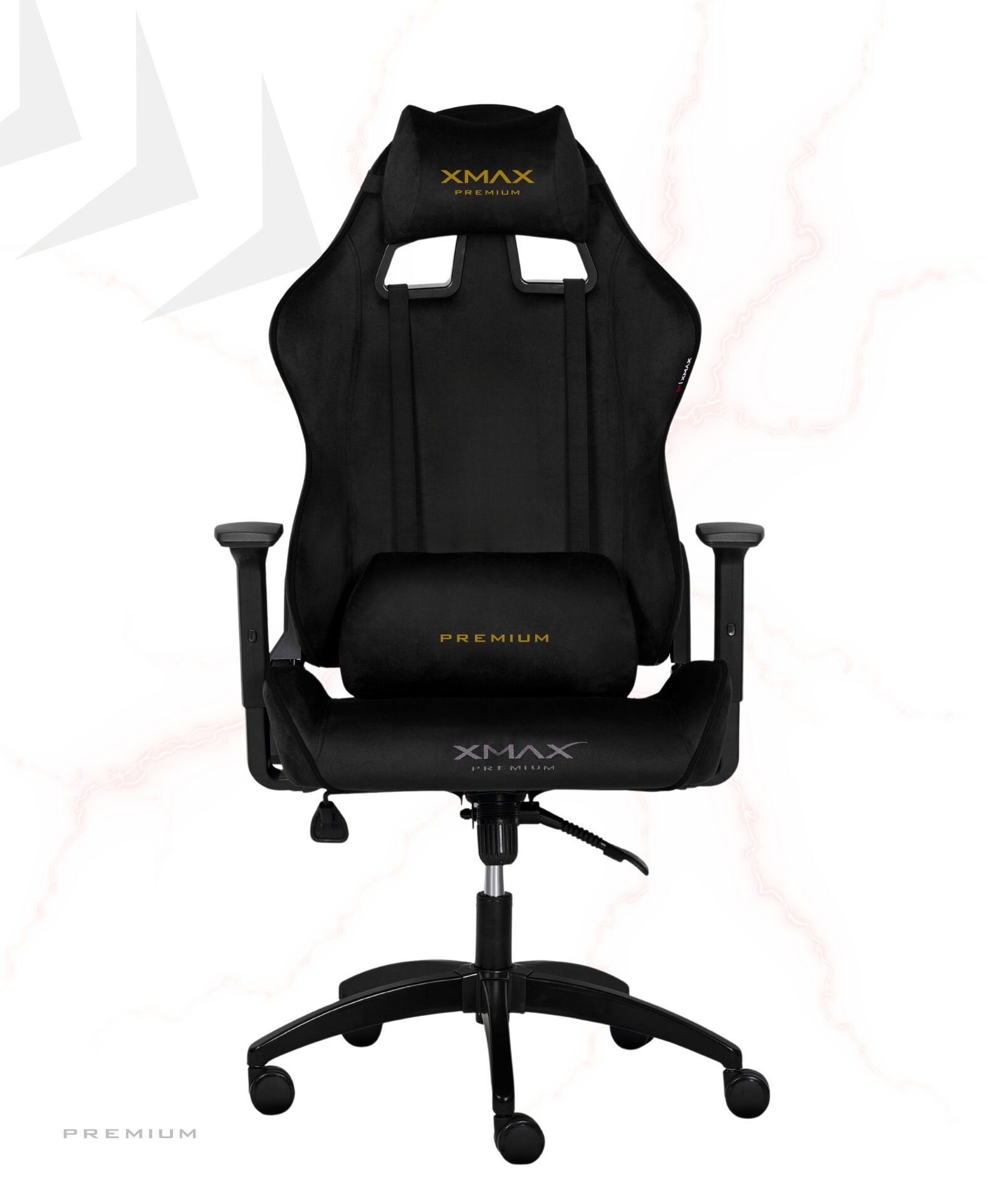 XMAX / Rio Balerion Terletmez Kadife Kumaş Siyah Gaming Oyuncu Koltuğu / 120 Kg Taşır