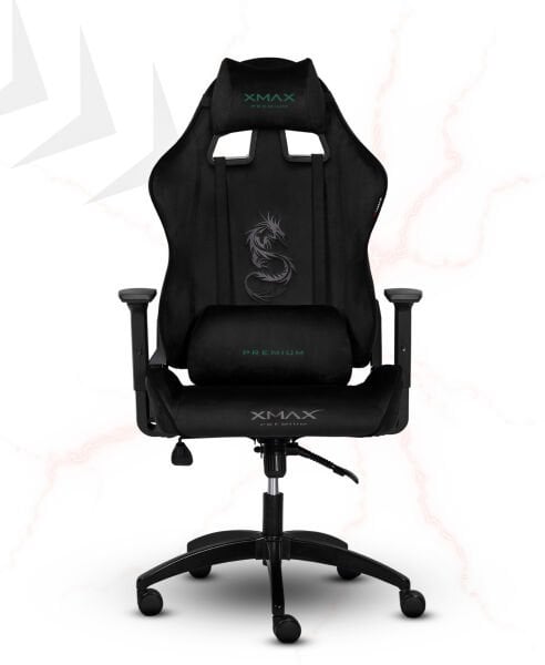 XMAX / Rio Balerion Terletmez Kadife Kumaş Siyah Gaming Oyuncu Koltuğu / 120 Kg Taşır