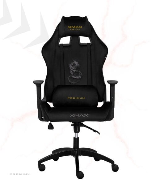 XMAX / Rio Balerion Terletmez Kadife Kumaş Siyah Gaming Oyuncu Koltuğu / 120 Kg Taşır