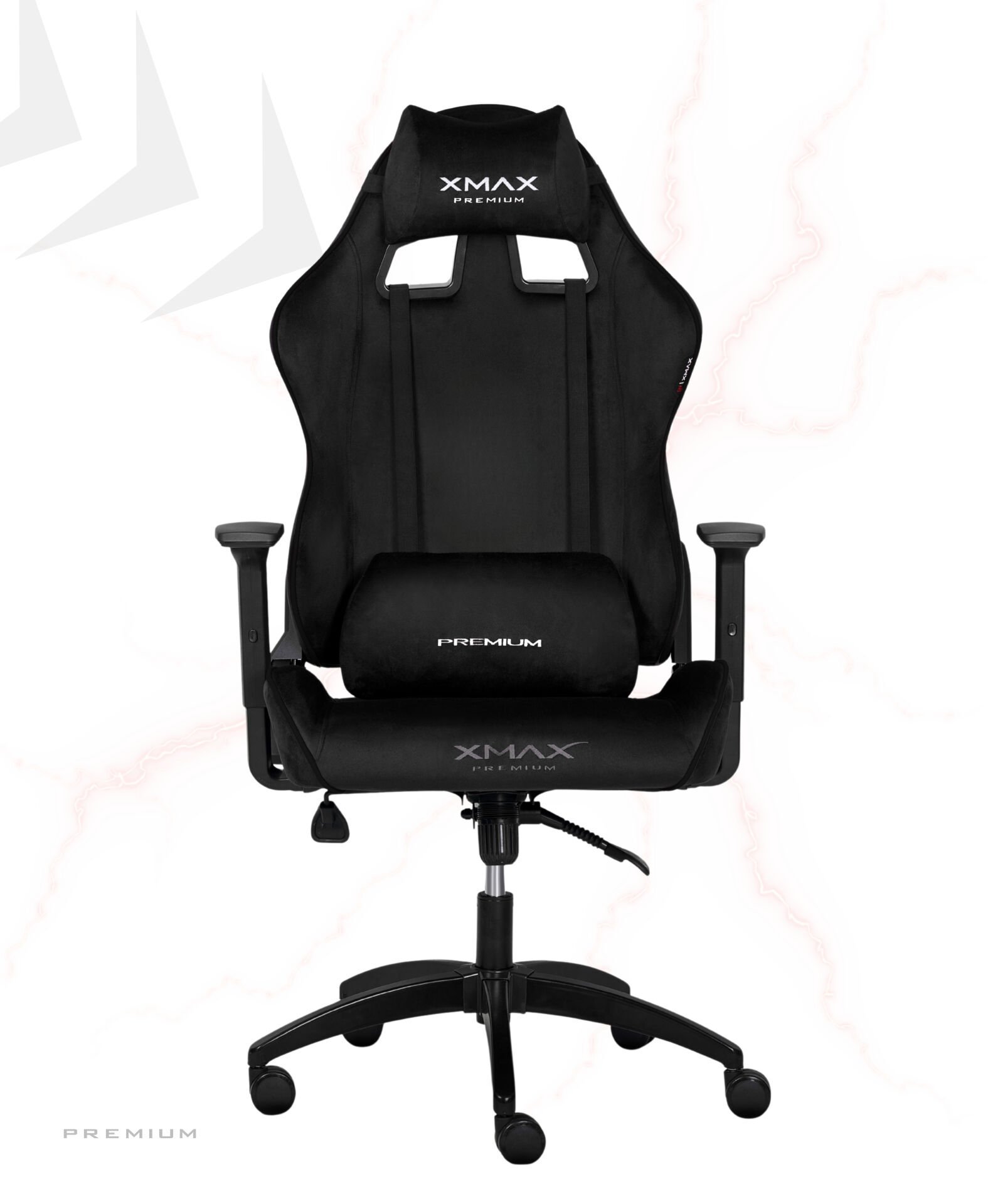 XMAX / Rio Balerion Terletmez Kadife Kumaş Siyah Gaming Oyuncu Koltuğu / 120 Kg Taşır