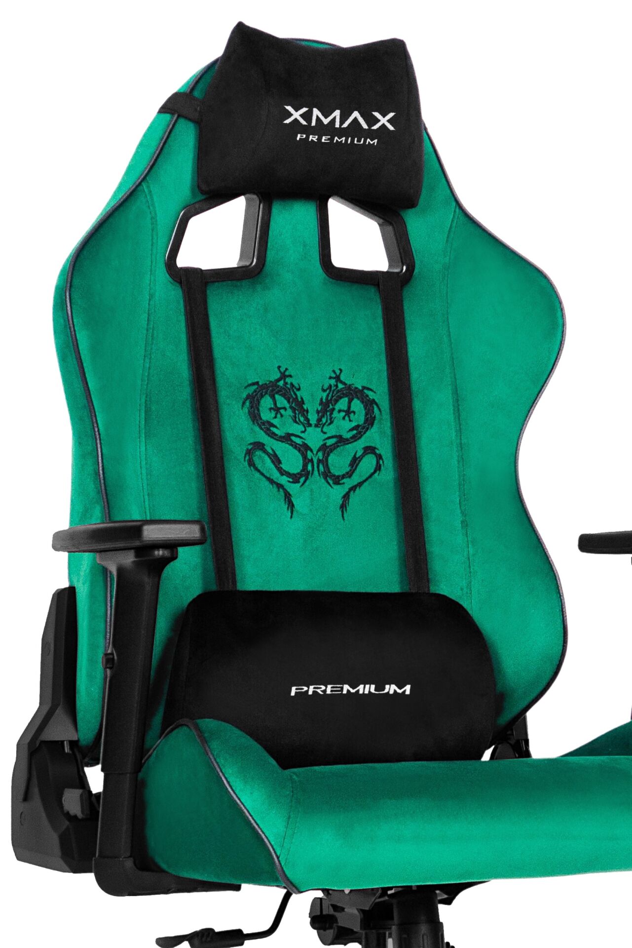 XMAX / Rio Balerion Terletmez Kadife Kumaş Yeşil Gaming Oyuncu Koltuğu / 120 Kg Taşır