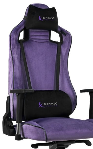 XMAX-Pro / Maximus 4D Kol Orijinal Yarasa Mekanizmalı Mor Oyuncu Koltuğu / 150 KG TAŞIR - KOL PEDİ VE PUF HEDİYELİ