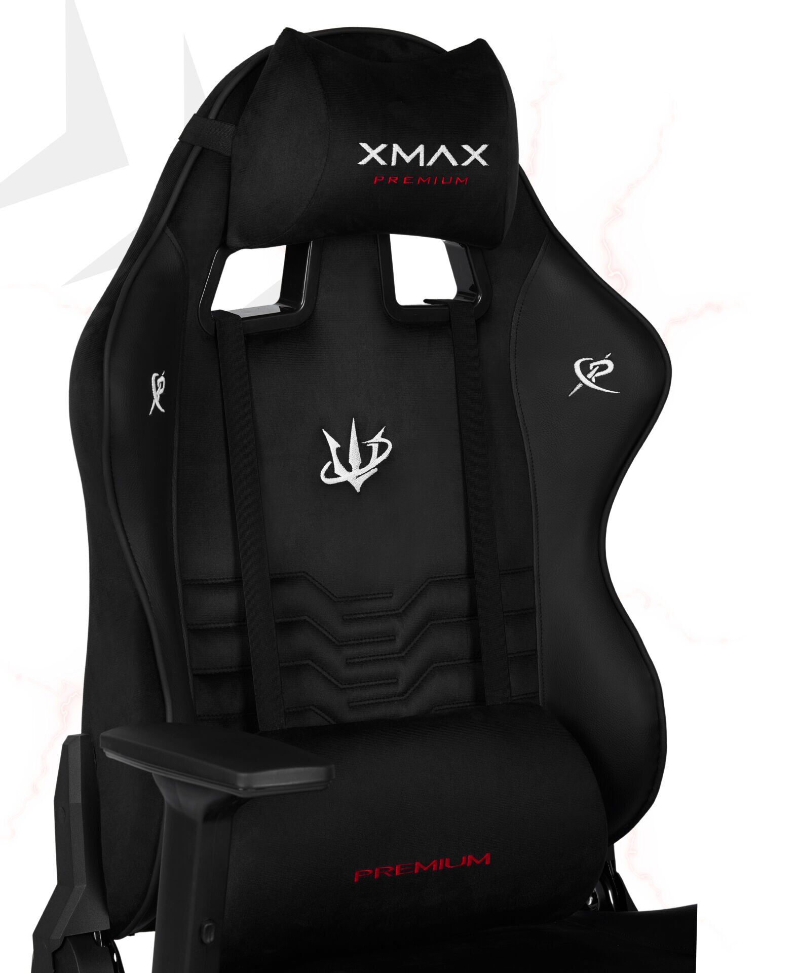 XMAX / Rio Terletmez Kısmi Derili Kadife Kumaş Siyah Gaming Oyuncu Koltuğu / 120 Kg Taşır