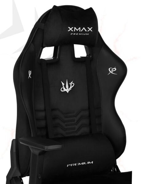 XMAX / Rio Terletmez Kısmi Derili Kadife Kumaş Siyah Gaming Oyuncu Koltuğu / 120 Kg Taşır