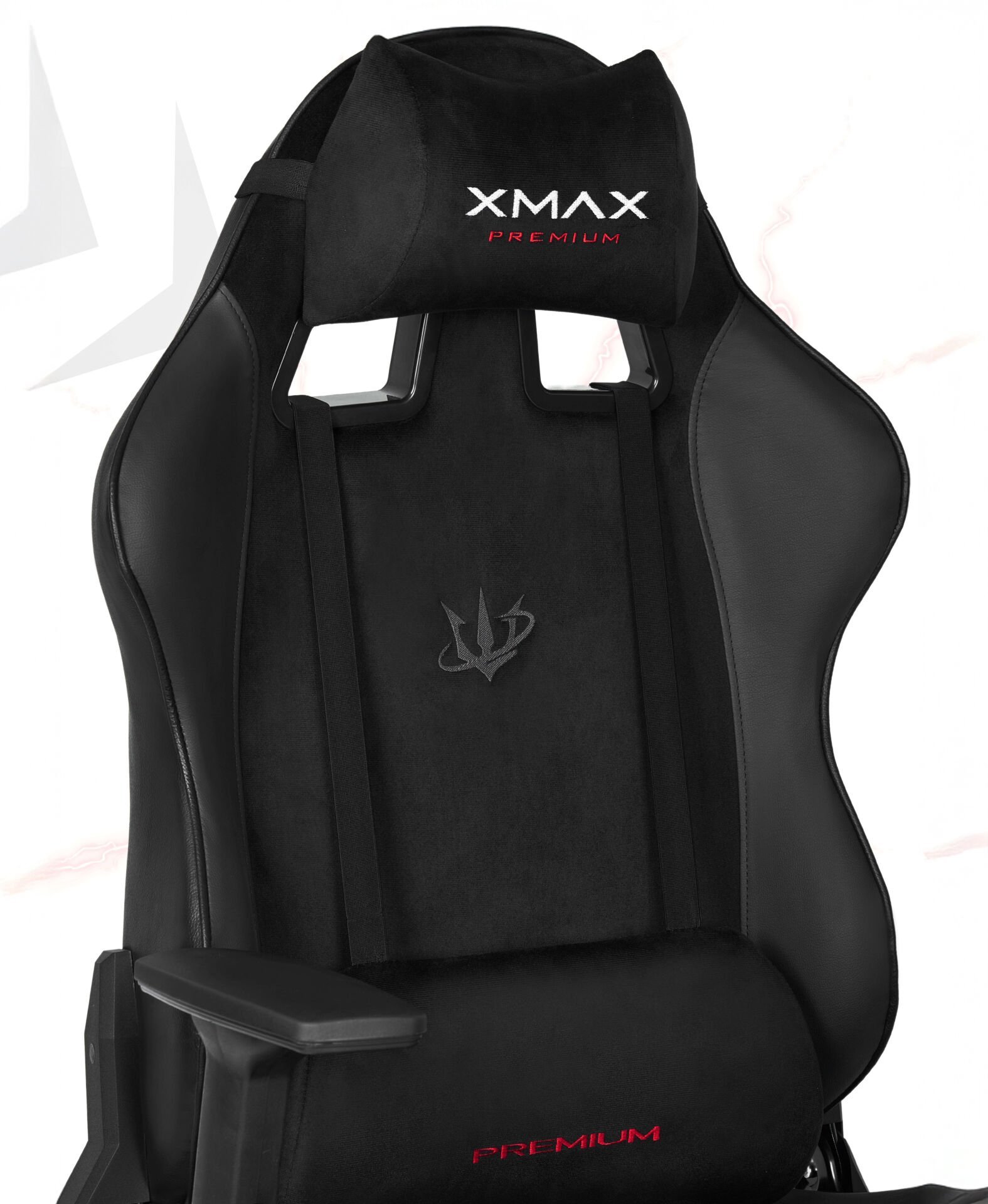 XMAX / Rio Terletmez Kısmi Derili Kadife Kumaş Siyah Gaming Oyuncu Koltuğu / 120 Kg Taşır