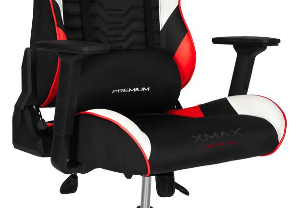 XMAX / Rio Terletmez Kısmi Derili Kadife Kumaş Kırmızı Siyah Gaming Oyuncu Koltuğu / 120 Kg Taşır