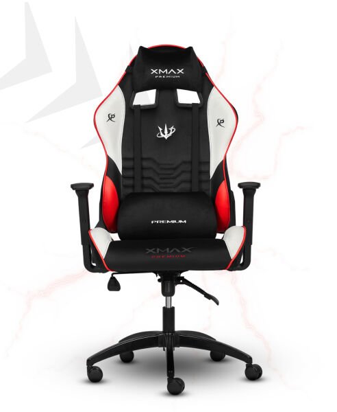 XMAX / Rio Terletmez Kısmi Derili Kadife Kumaş Kırmızı Siyah Gaming Oyuncu Koltuğu / 120 Kg Taşır