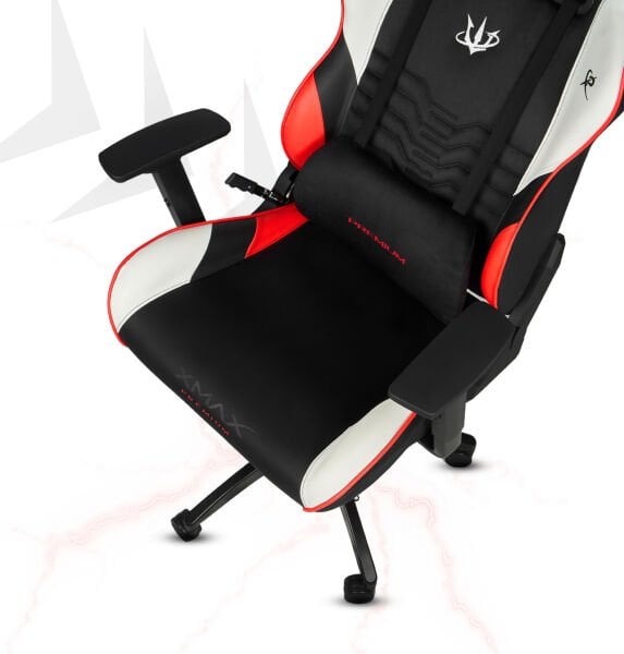 XMAX / Rio Terletmez Kısmi Derili Kadife Kumaş Kırmızı Siyah Gaming Oyuncu Koltuğu / 120 Kg Taşır