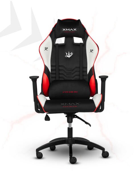XMAX / Rio Terletmez Kısmi Derili Kadife Kumaş Kırmızı Siyah Gaming Oyuncu Koltuğu / 120 Kg Taşır
