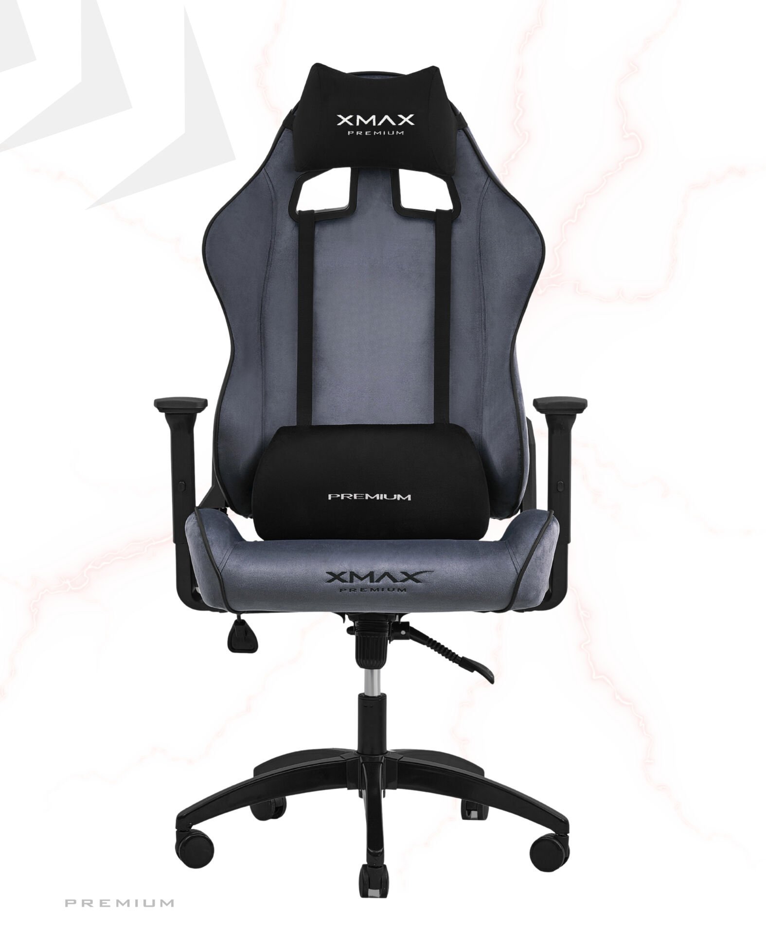 XMAX / Rio Balerion Terletmez Kadife Kumaş Antrasit Gaming Oyuncu Koltuğu / 120 Kg Taşır