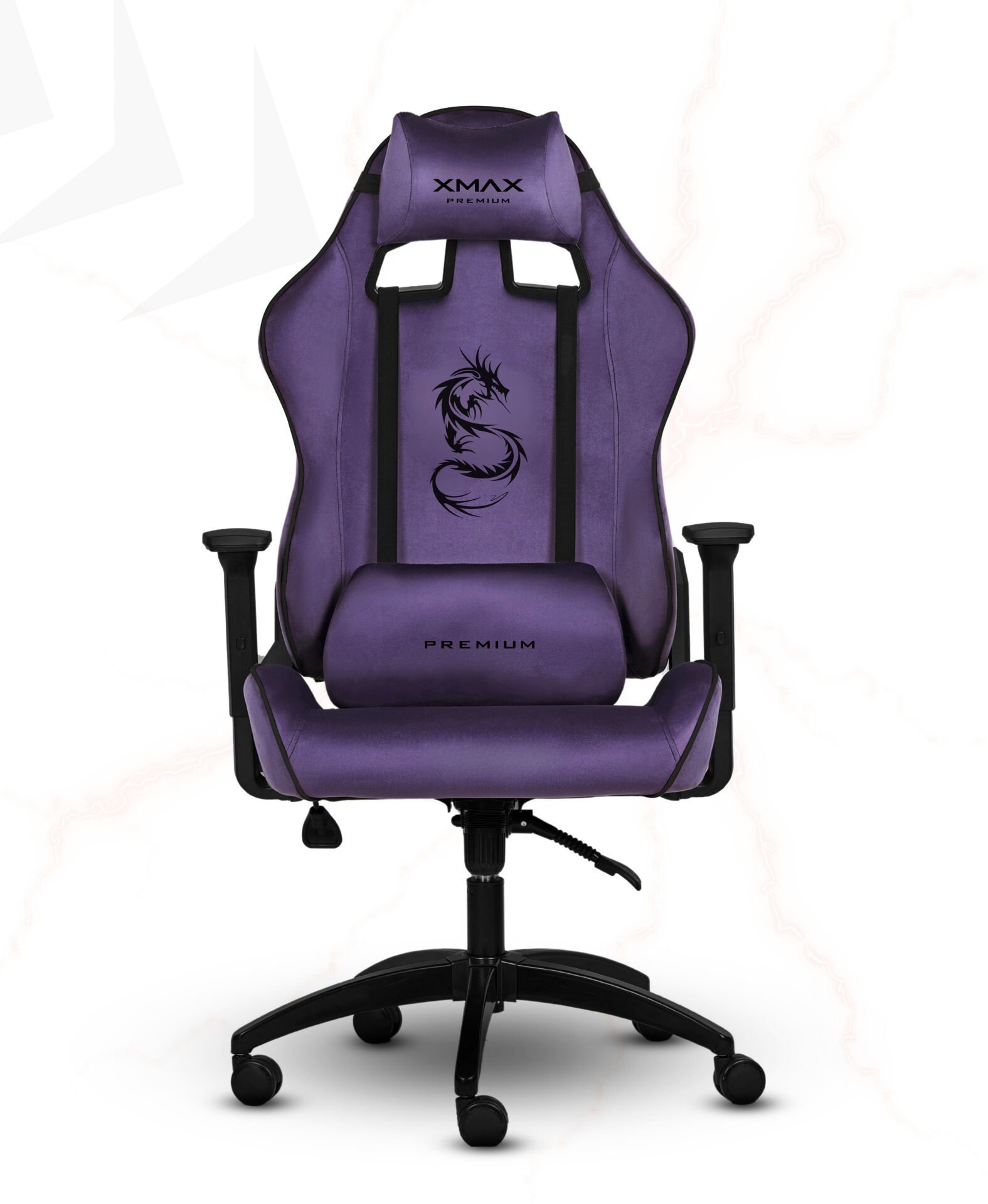 XMAX / Rio Balerion Terletmez Kadife Kumaş Mor Gaming Oyuncu Koltuğu / 120 Kg Taşır