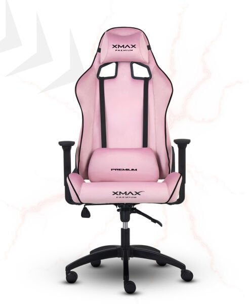 XMAX / Rio Plus Balerion Terletmez Kadife Kumaş Pembe Gaming Oyuncu Koltuğu / 120 Kg Taşır