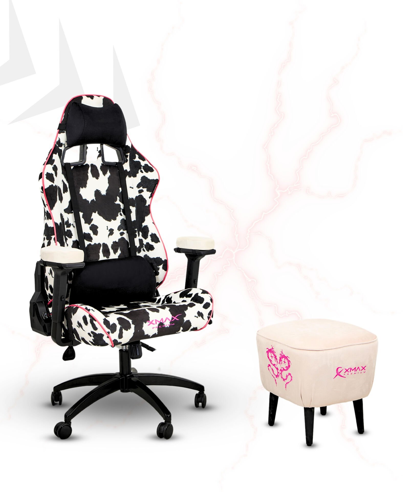 XMAX NO NAME / Rio Plus Dalmaçyalı Kumaş Oyuncu Koltuğu - Ayak Uzatmalı Puf - Kol Pedi 3'Ü BİR ARADA PAKET