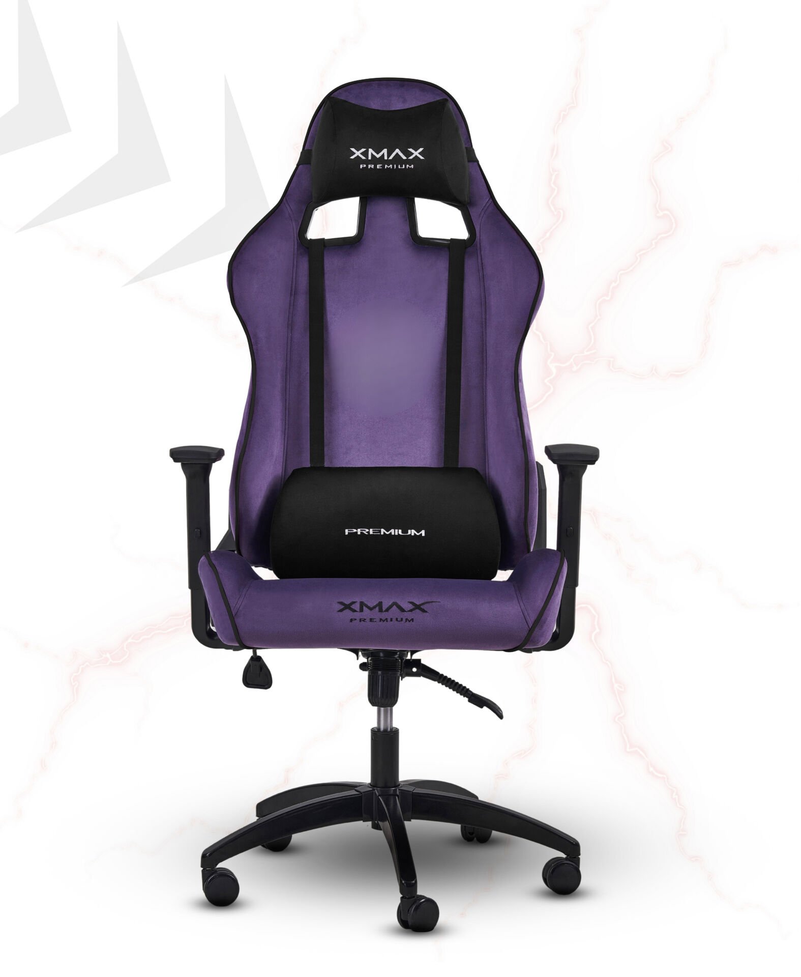 XMAX / Rio Plus Balerion Terletmez Kadife Kumaş Mor Gaming Oyuncu Koltuğu / 120 Kg Taşır