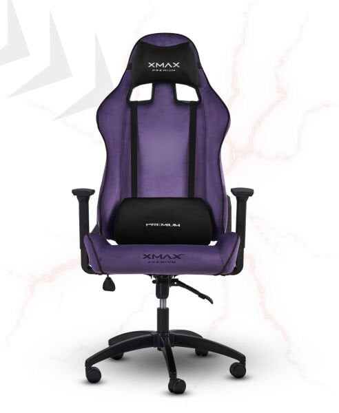 XMAX / Rio Plus Balerion Terletmez Kadife Kumaş Mor Gaming Oyuncu Koltuğu / 120 Kg Taşır