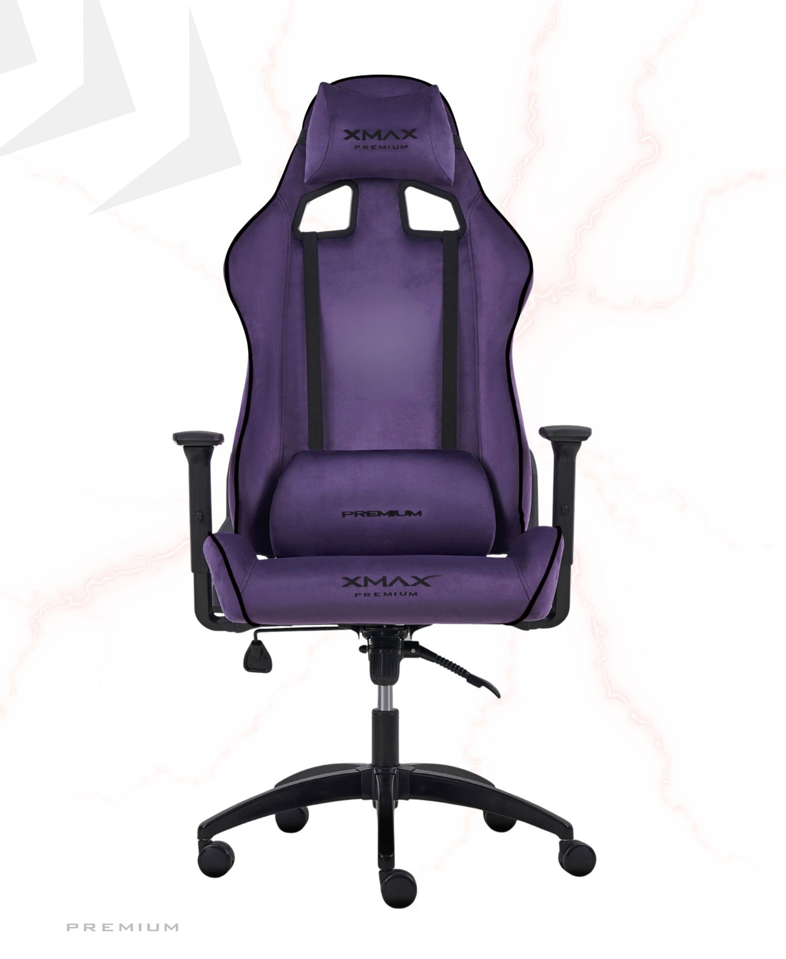 XMAX / Rio Plus Balerion Terletmez Kadife Kumaş Mor Gaming Oyuncu Koltuğu / 120 Kg Taşır