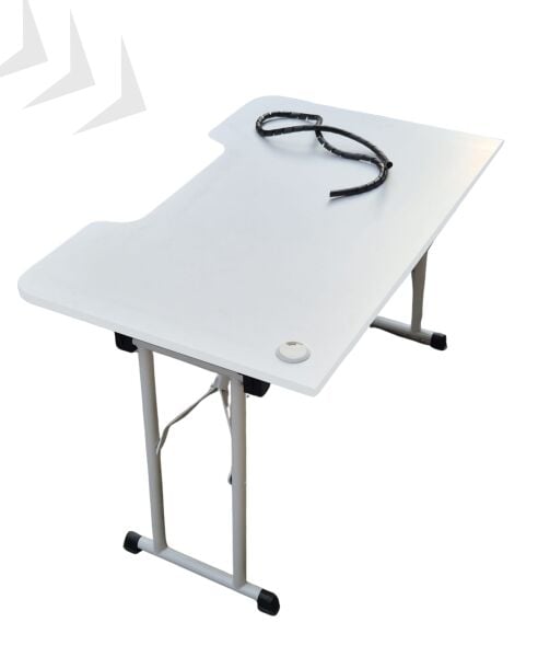 JetKur Beyaz MDF Bilgisayar Oyuncu Masası Sallanmaz Metal Ayaklı - Vida Derdi Yok