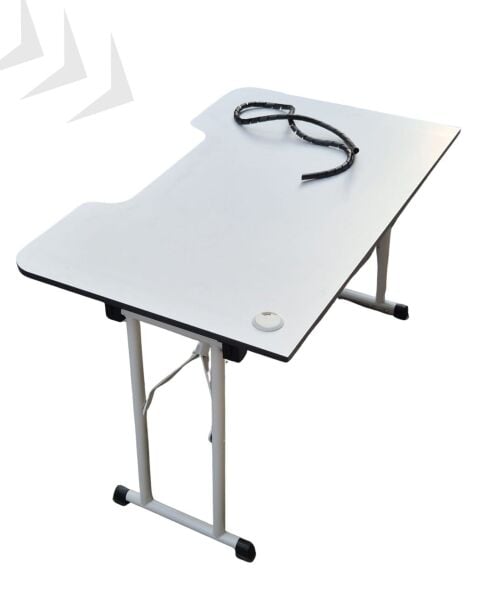 JetKur Beyaz Bilgisayar Oyuncu Çalışma Masası 120x75 cm Sallanmaz Metal Ayaklı - Pratik Kurulum