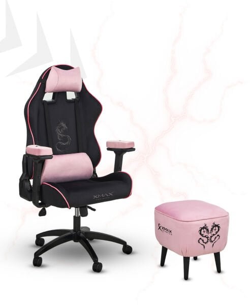 XMAX NO NAME / Rio Siyah Kumaş Oyuncu Koltuğu - Ayak Uzatmalı Puf - Kol Pedi 3'Ü BİR ARADA PAKET