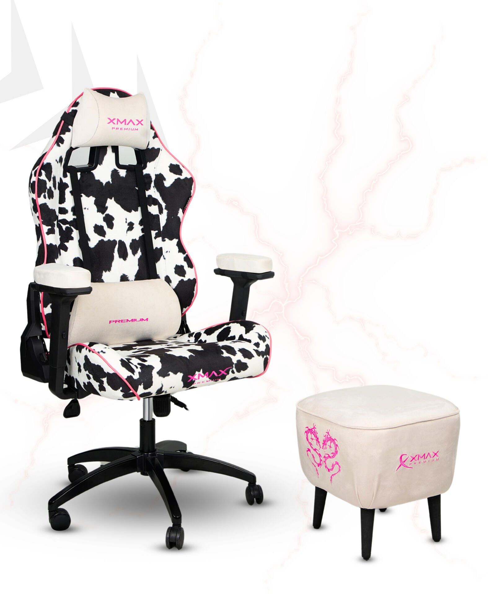 XMAX  / Rio Dalmaçyalı Kumaş Oyuncu Koltuğu - Ayak Uzatmalı Puf - Kol Pedi 3'Ü BİR ARADA PAKET
