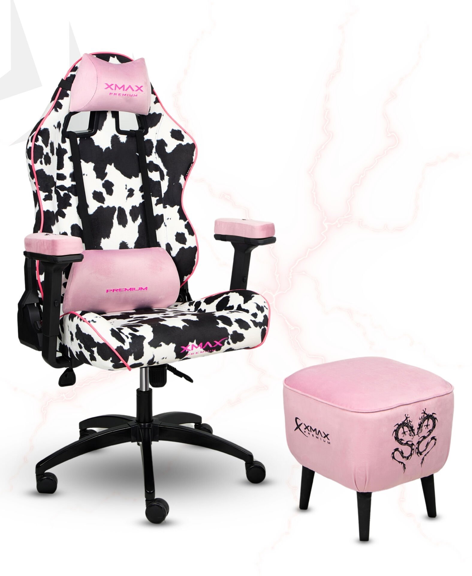 XMAX  / Rio Dalmaçyalı Kumaş Oyuncu Koltuğu - Ayak Uzatmalı Puf - Kol Pedi 3'Ü BİR ARADA PAKET