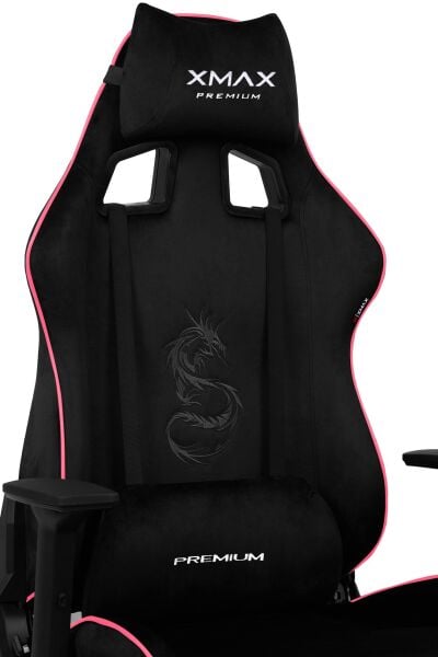 XMAX / Rio Plus Balerion Terletmez Kadife Kumaş Siyah Gaming Oyuncu Koltuğu / 120 Kg Taşır