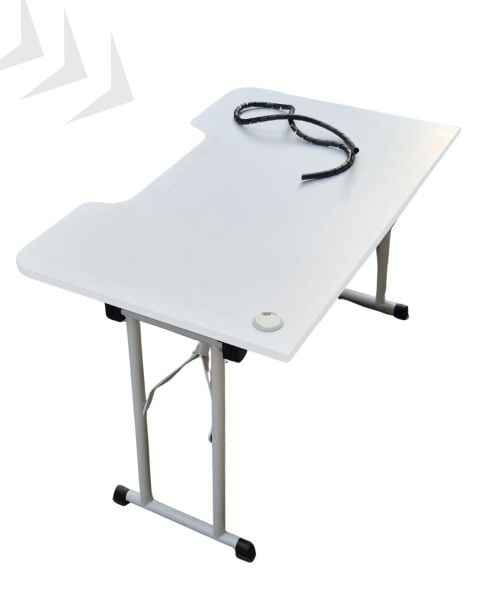 JetKur Beyaz Bilgisayar Oyuncu Çalışma Masası 120x75 cm Sallanmaz Metal Ayaklı - Pratik Kurulum