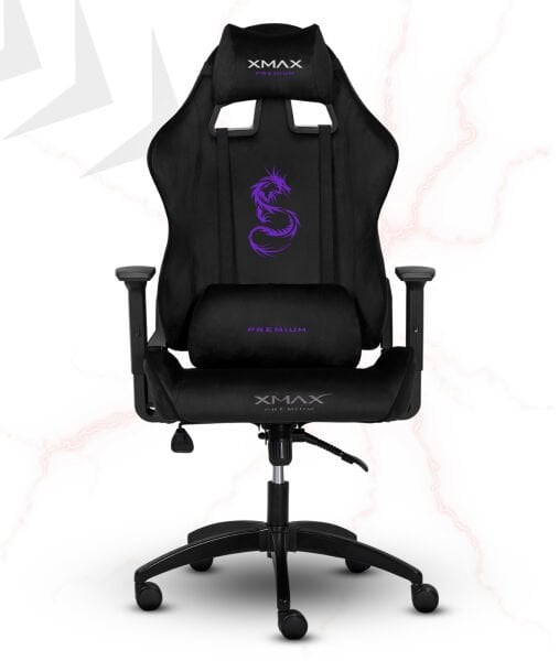 XMAX / Rio Balerion Terletmez Kadife Kumaş Siyah Gaming Oyuncu Koltuğu / 120 Kg Taşır