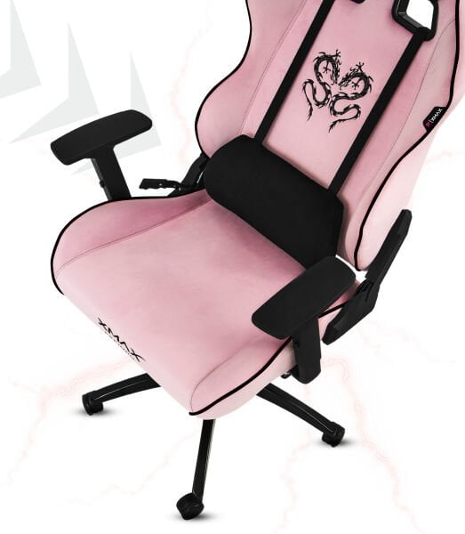 XMAX NO NAME / Rio Balerion Terletmez Kadife Kumaş Pembe Gaming Oyuncu Koltuğu / 120 Kg Taşır