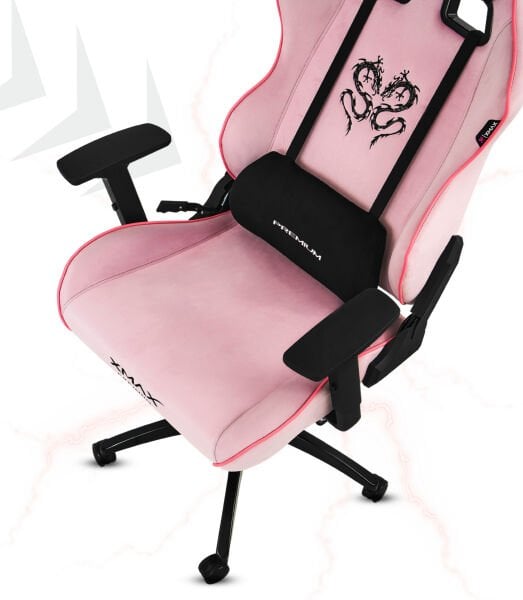 XMAX / Rio Balerion Terletmez Kadife Kumaş Pembe Gaming Oyuncu Koltuğu / 120 Kg Taşır