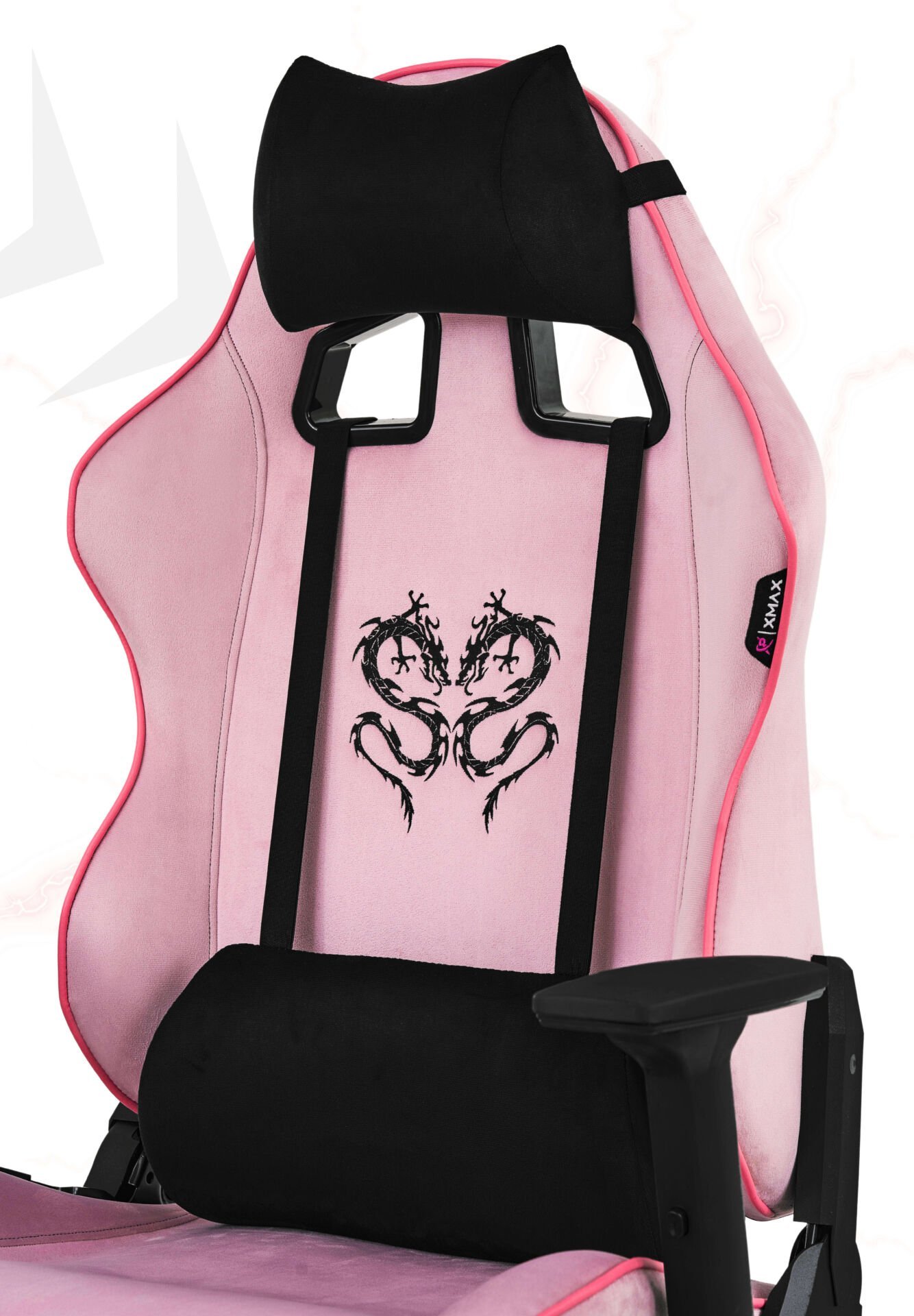 XMAX NO NAME / Rio Balerion Terletmez Kadife Kumaş Pembe Gaming Oyuncu Koltuğu / 120 Kg Taşır