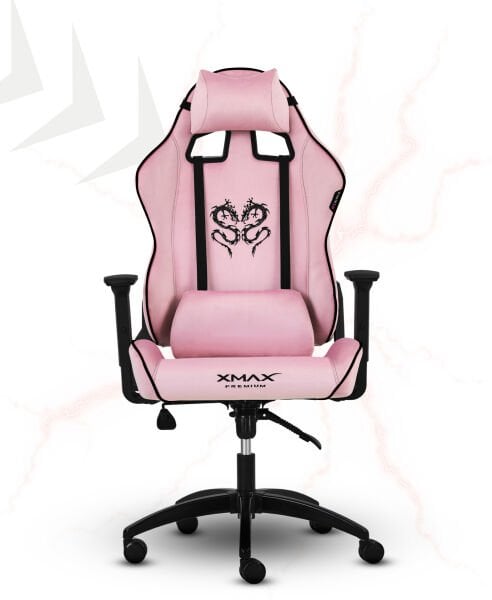 XMAX NO NAME / Rio Balerion Terletmez Kadife Kumaş Pembe Gaming Oyuncu Koltuğu / 120 Kg Taşır