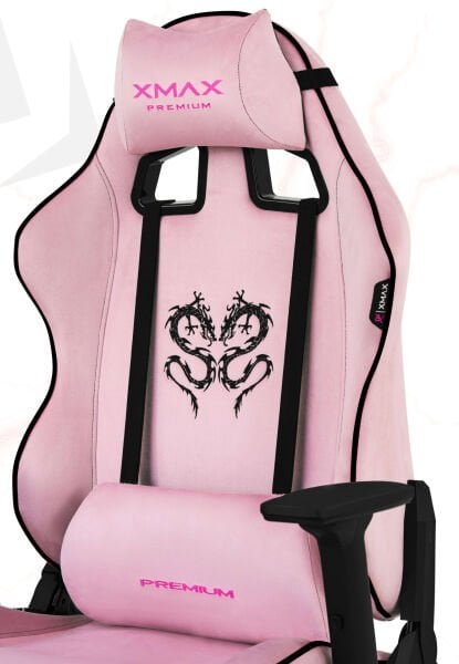 XMAX / Rio Balerion Terletmez Kadife Kumaş Pembe Gaming Oyuncu Koltuğu / 120 Kg Taşır