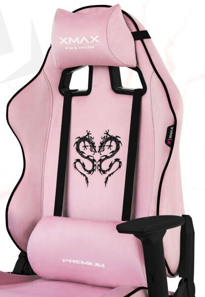 XMAX / Rio Balerion Terletmez Kadife Kumaş Pembe Gaming Oyuncu Koltuğu / 120 Kg Taşır