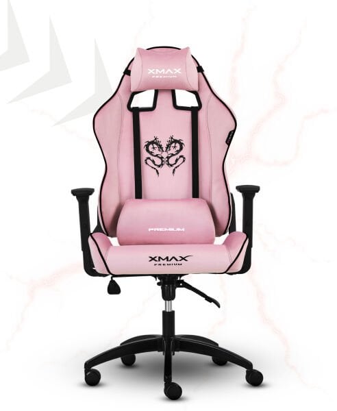 XMAX / Rio Balerion Terletmez Kadife Kumaş Pembe Gaming Oyuncu Koltuğu / 120 Kg Taşır
