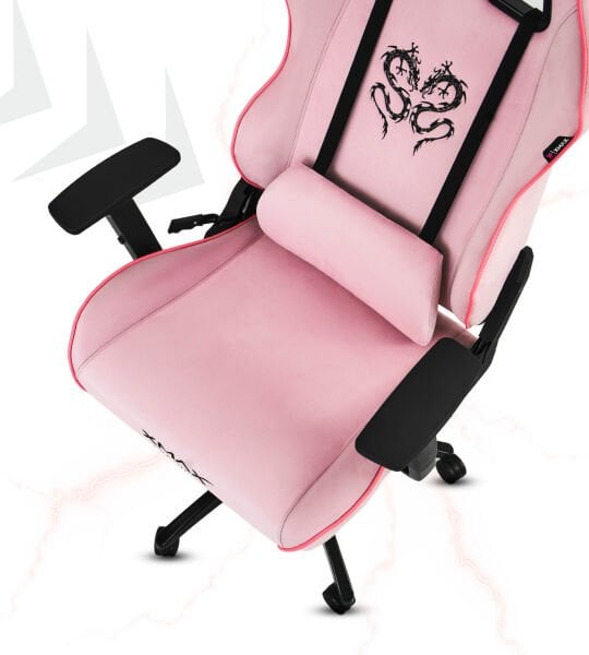 XMAX NO NAME / Rio Balerion Terletmez Kadife Kumaş Pembe Gaming Oyuncu Koltuğu / 120 Kg Taşır