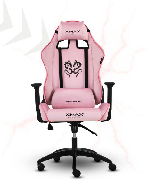 XMAX / Rio Balerion Terletmez Kadife Kumaş Pembe Gaming Oyuncu Koltuğu / 120 Kg Taşır