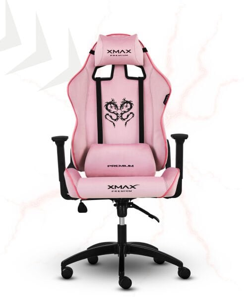 XMAX / Rio Balerion Terletmez Kadife Kumaş Pembe Gaming Oyuncu Koltuğu / 120 Kg Taşır