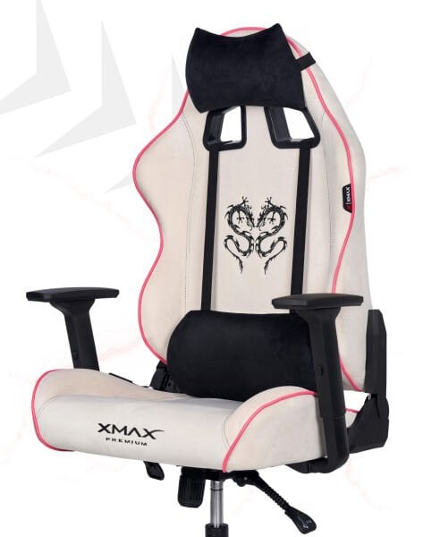 XMAX NO NAME / Rio Balerion Terletmez Kadife Kumaş Beyaz Gaming Oyuncu Koltuğu / 120 Kg Taşır