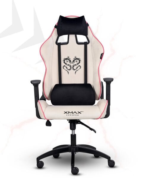 XMAX NO NAME / Rio Balerion Terletmez Kadife Kumaş Beyaz Gaming Oyuncu Koltuğu / 120 Kg Taşır