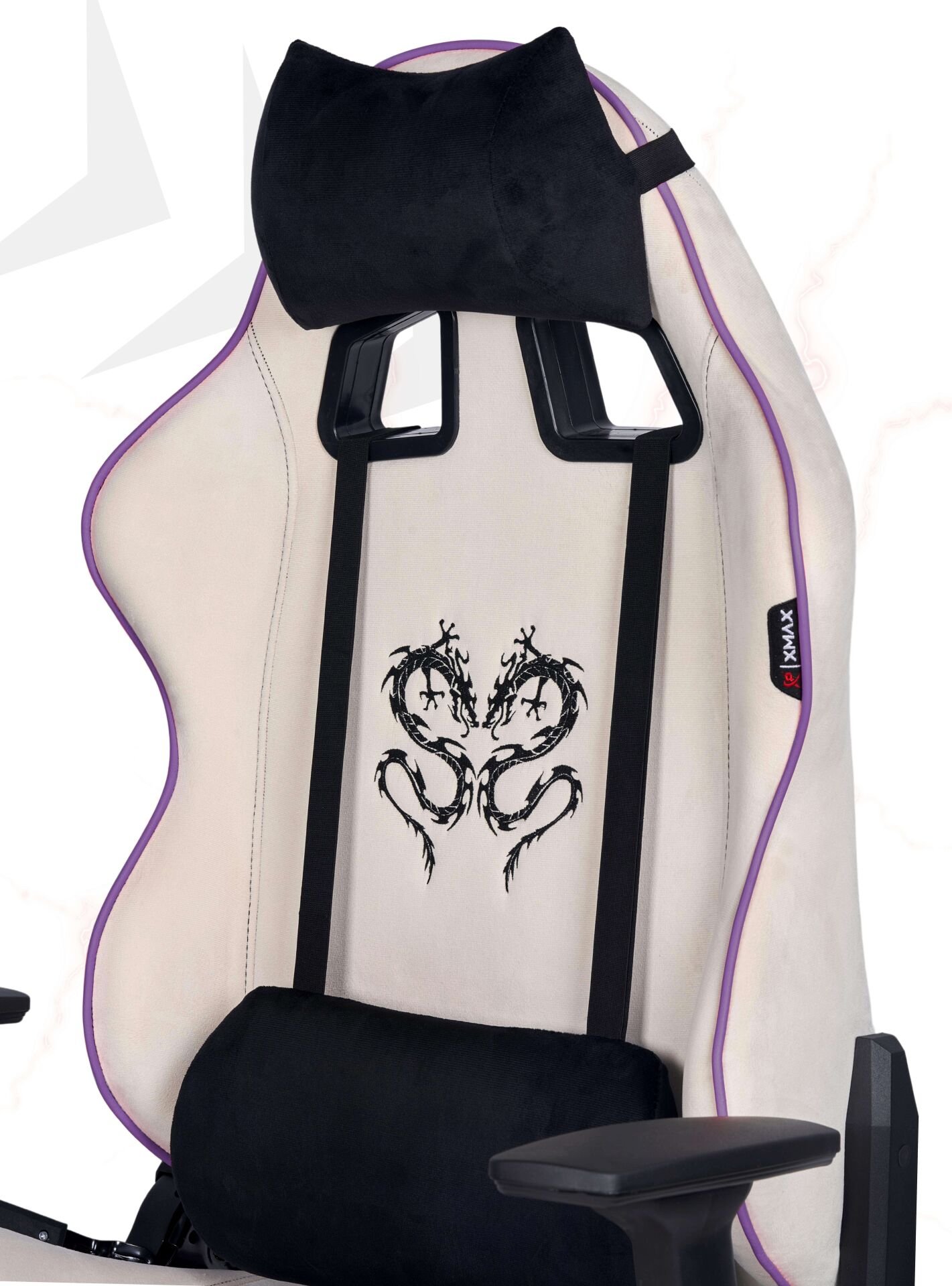 XMAX NO NAME / Rio Balerion Terletmez Kadife Kumaş Beyaz Gaming Oyuncu Koltuğu / 120 Kg Taşır