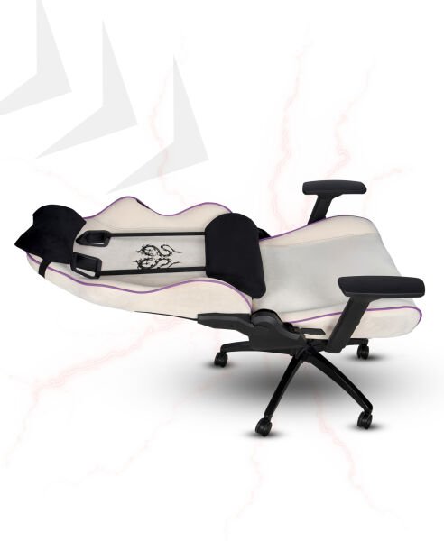 XMAX NO NAME / Rio Balerion Terletmez Kadife Kumaş Beyaz Gaming Oyuncu Koltuğu / 120 Kg Taşır