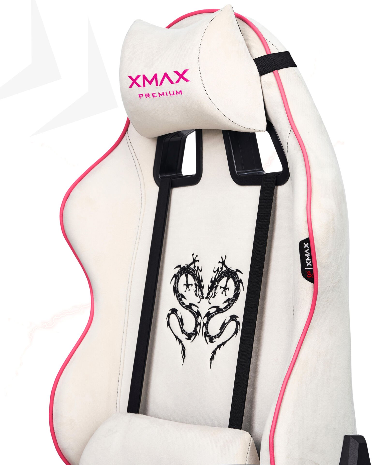 XMAX / Rio Balerion Terletmez Kadife Kumaş Beyaz Gaming Oyuncu Koltuğu / 120 Kg Taşır